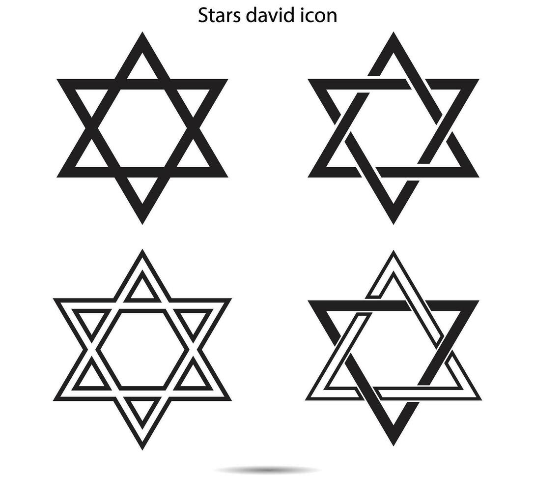 estrellas david icono vector