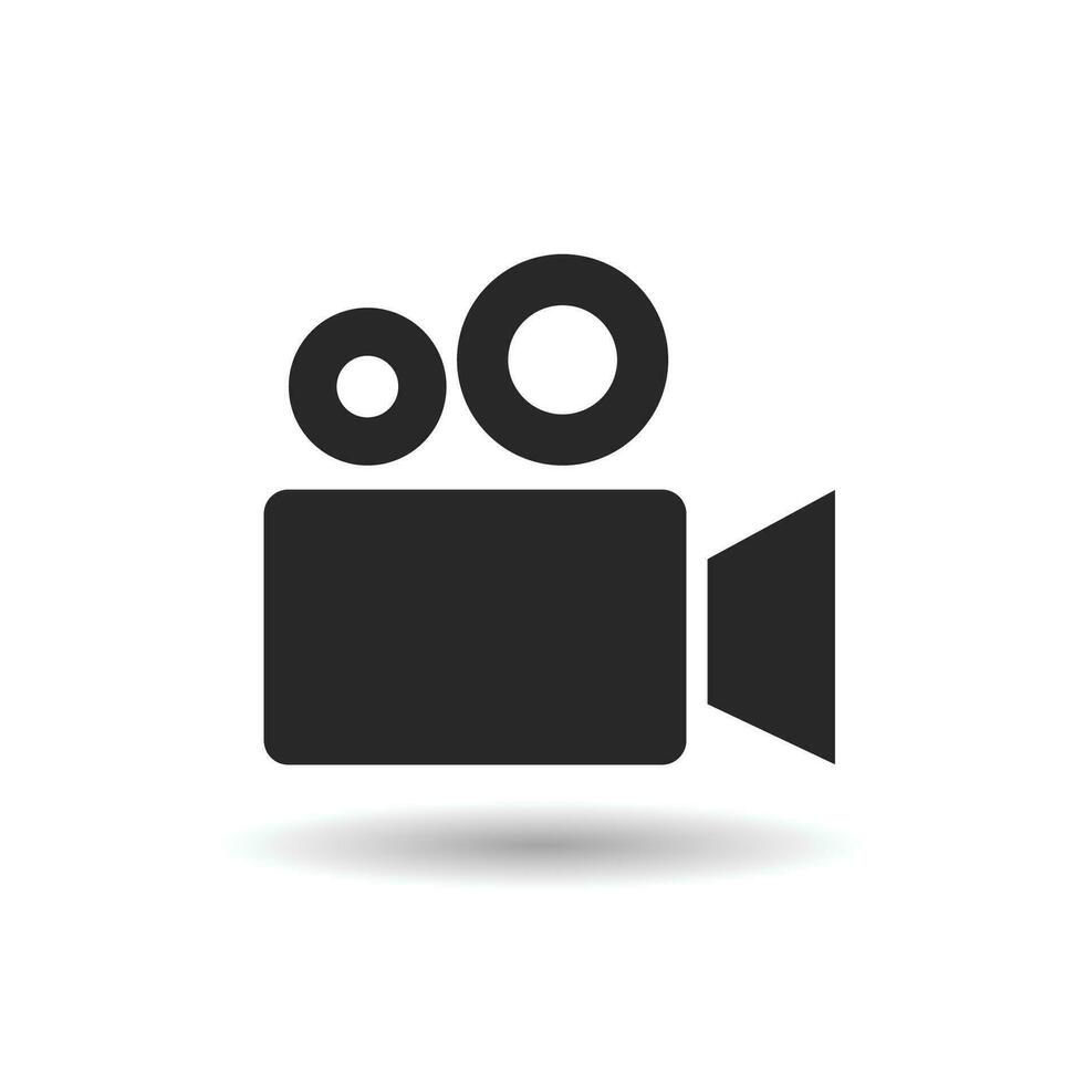 Video camera icon. Cinema icon. Film video camera icon. Movie video camera icon. vector