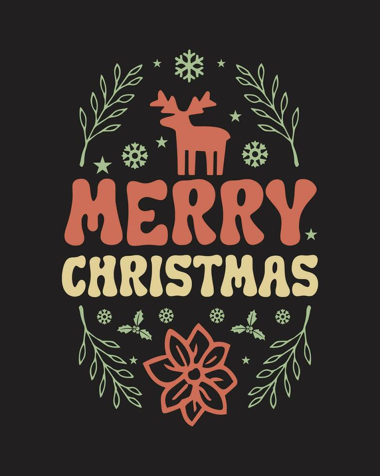 Christmas T-Shirt Design, Christmas tee vector