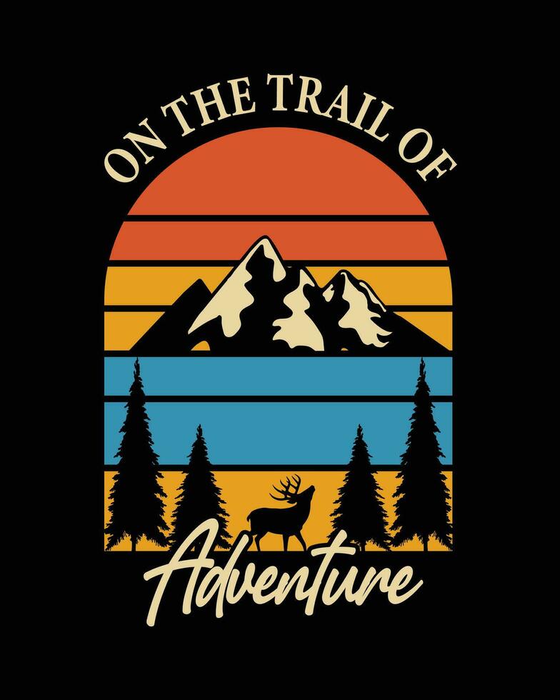 Hiking outdoor t-Shirt Design, Hiking tee vector Design