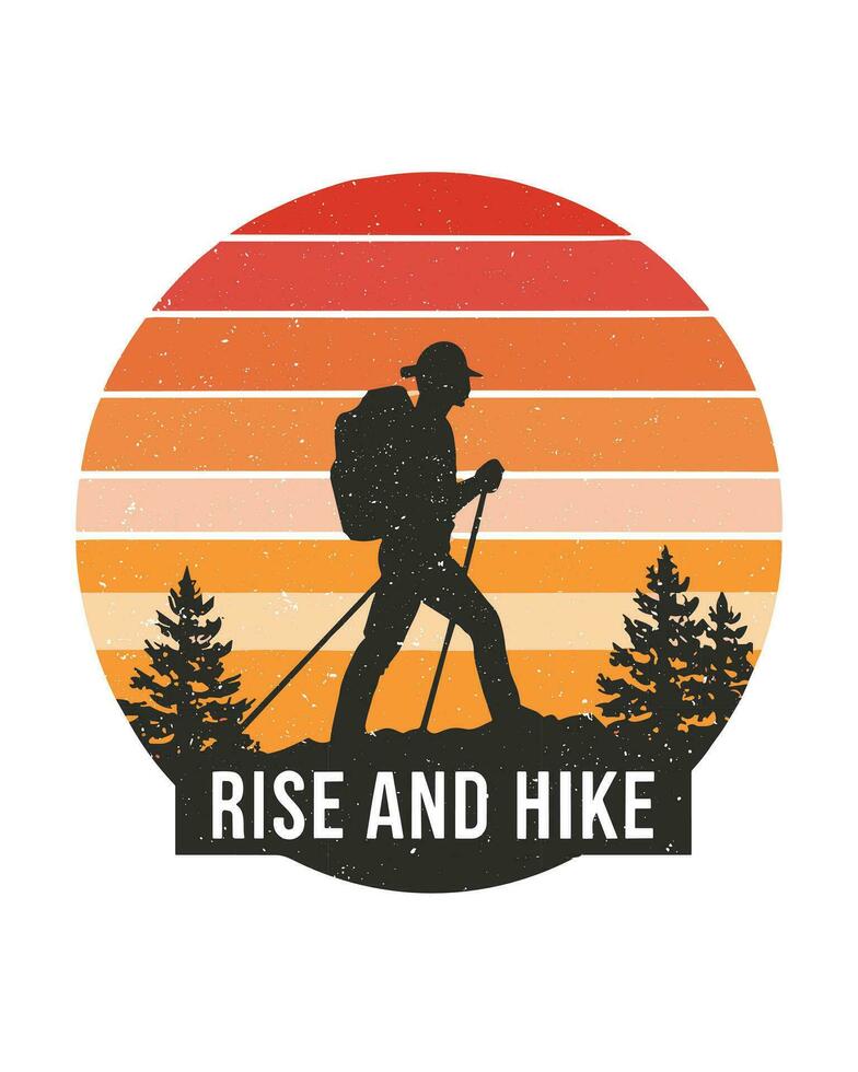 Hiking outdoor t-Shirt Design, Hiking tee vector Design