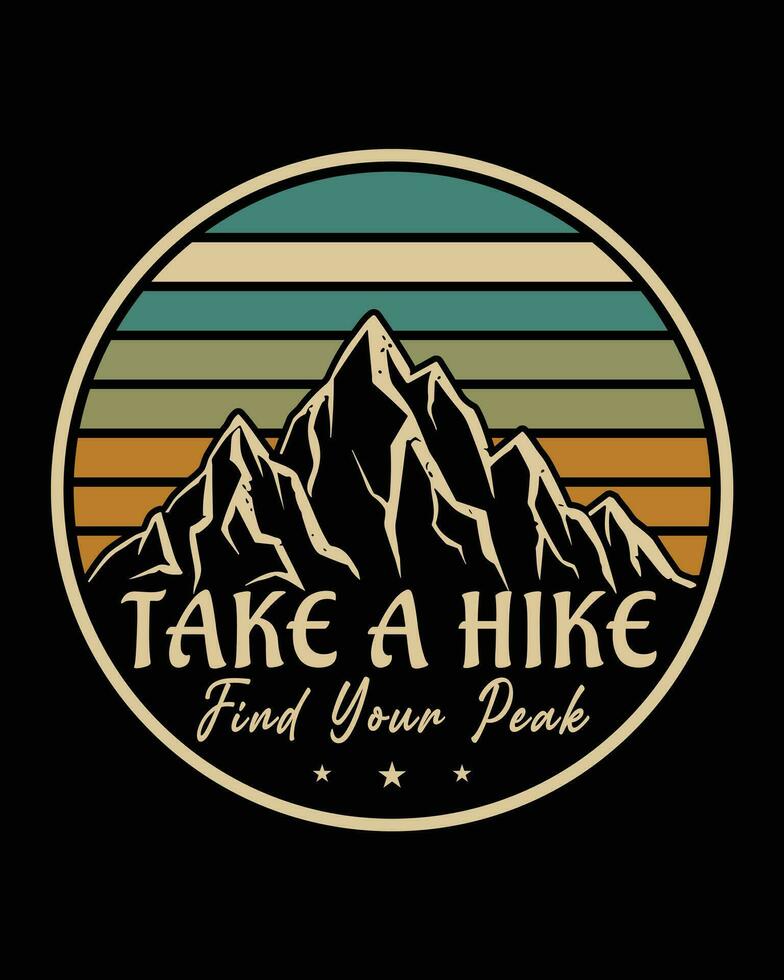 Hiking outdoor t-Shirt Design, Hiking tee vector Design