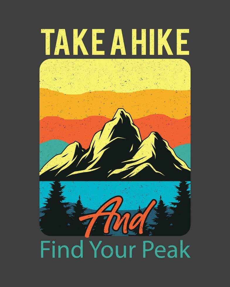 Hiking outdoor t-Shirt Design, Hiking tee vector Design