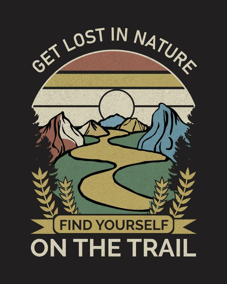 Hiking outdoor t-Shirt Design, Hiking tee vector Design