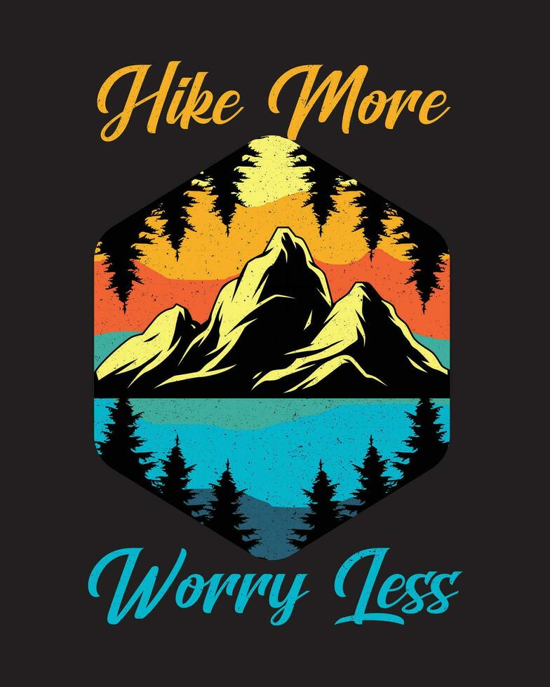 Hiking outdoor t-Shirt Design, Hiking tee vector Design