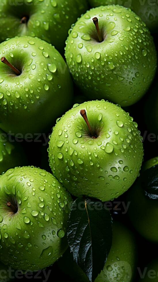 Green apple healthy food AI Generated photo