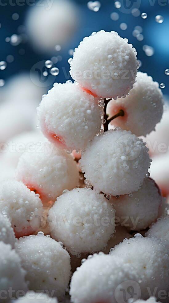 fruit freeze winter frost story background AI generated photo