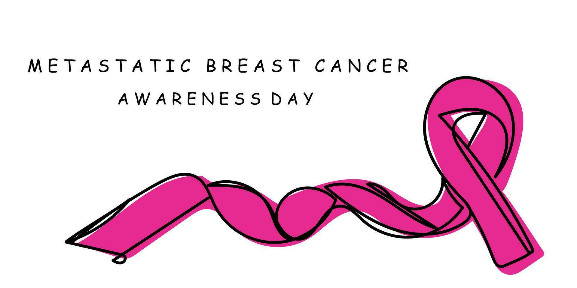 Breast Cancer Awareness Month Line Art. Pinktober. vector