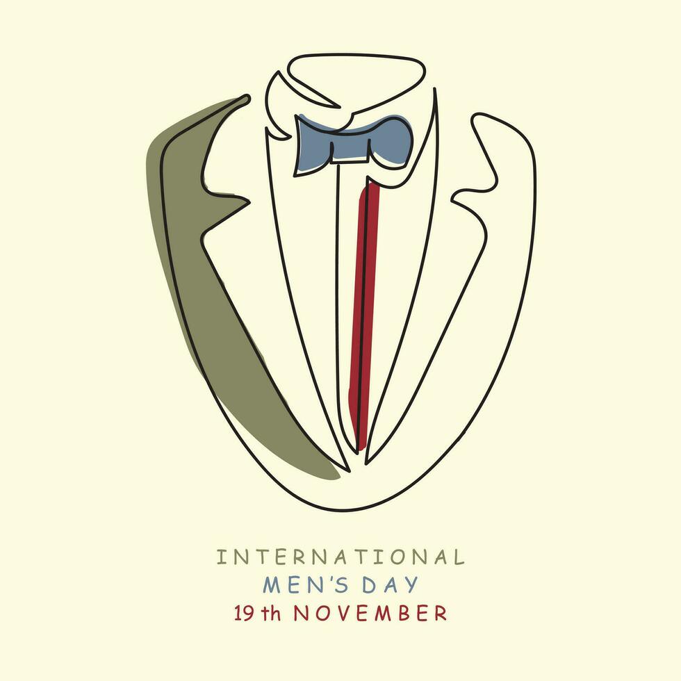 International men's day in november. vector