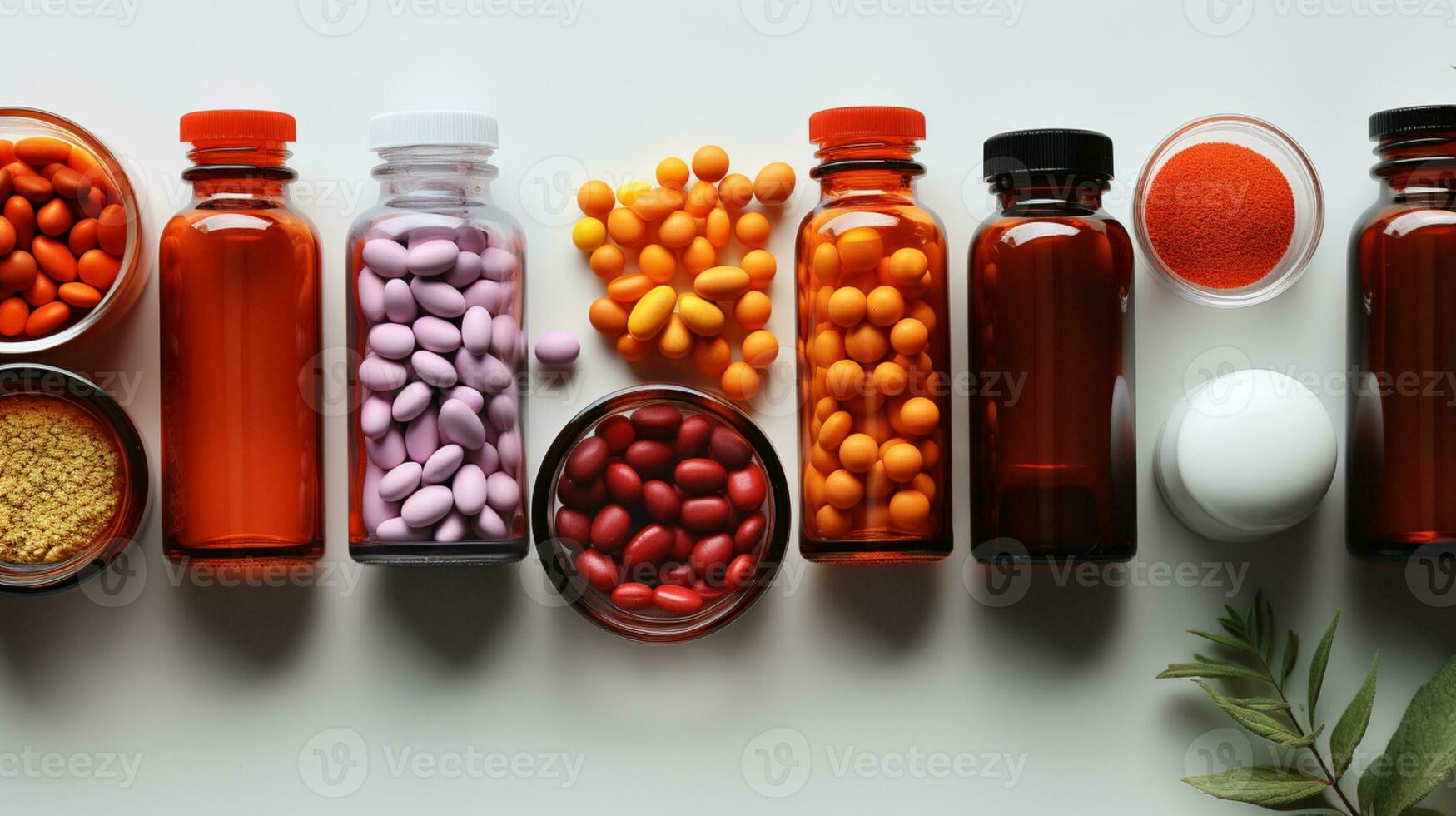 Capsule medicine vitamin photo realistic AI generated