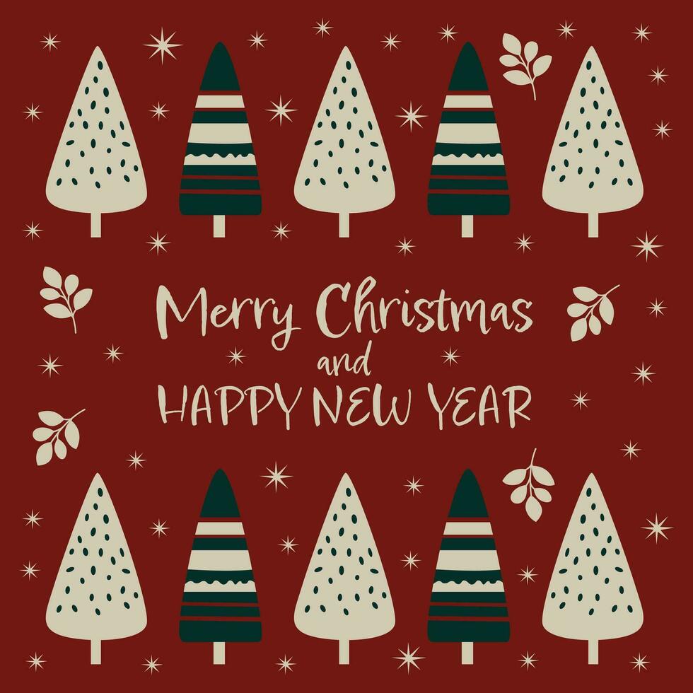 deseando usted jubiloso festividades y un nuevo año lleno con amor y risa. alegre Navidad y un contento nuevo año vector