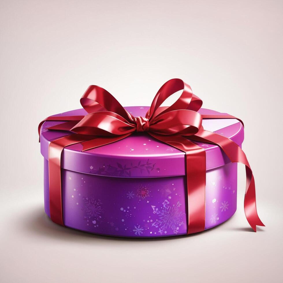 Gift box 3d rendering present box icon Generative AI photo