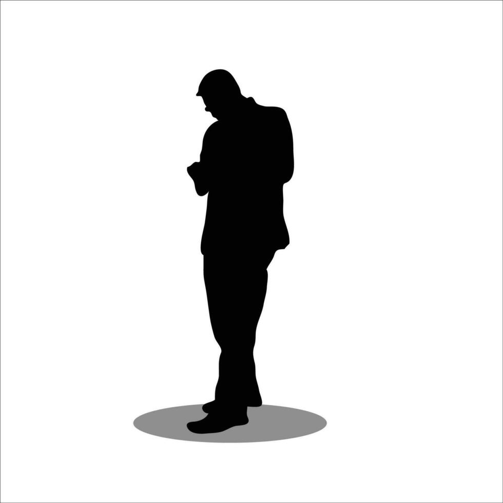 Man using phone stock vector illustration