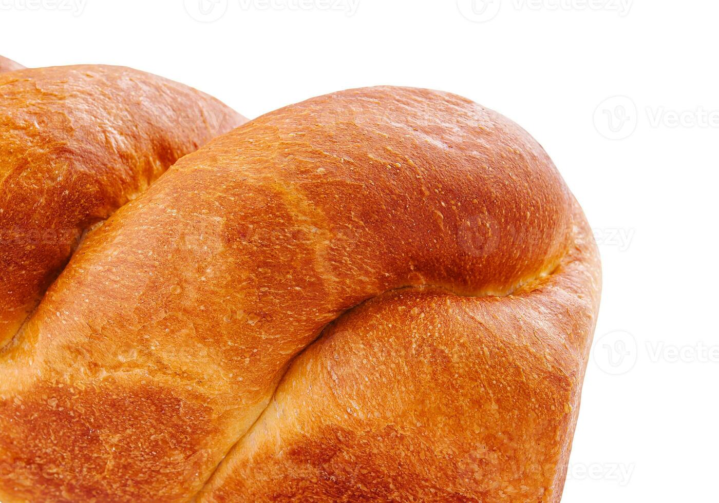 Freshly baked bread isolated on white photo