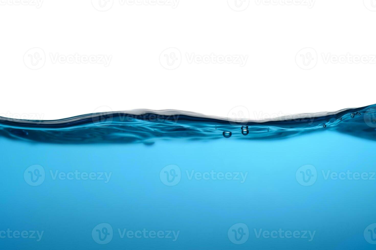 Water surface movement. white background. Close-up view. photo