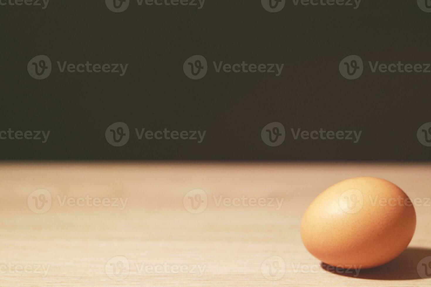 One egg on the table. photo