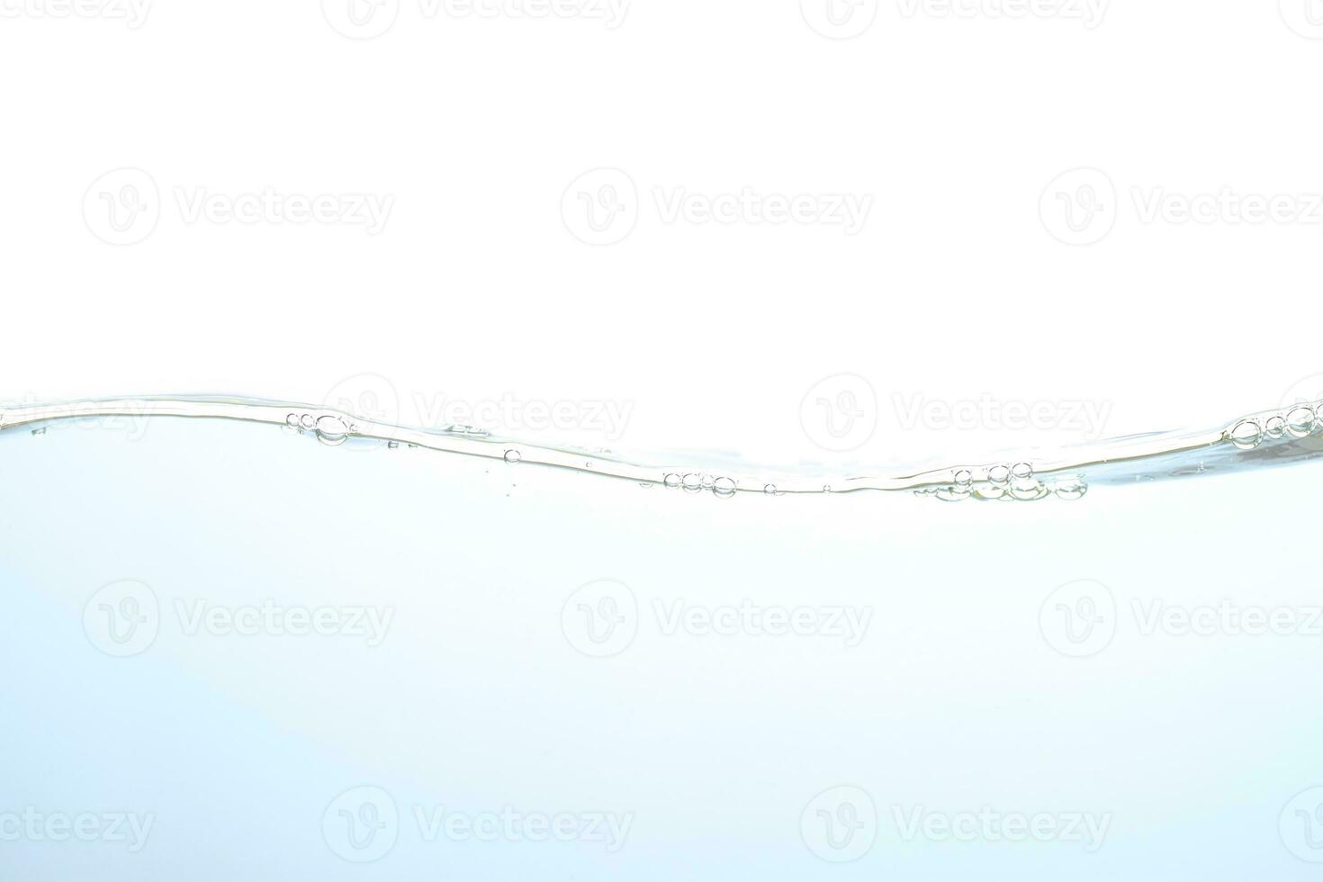 The surface of the water. White background. Close-up view. photo