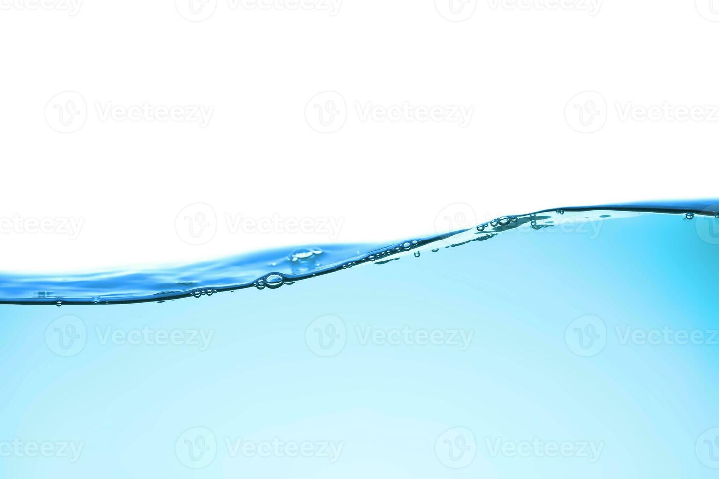 The surface of the water. White background. Movement. Close-up view. photo