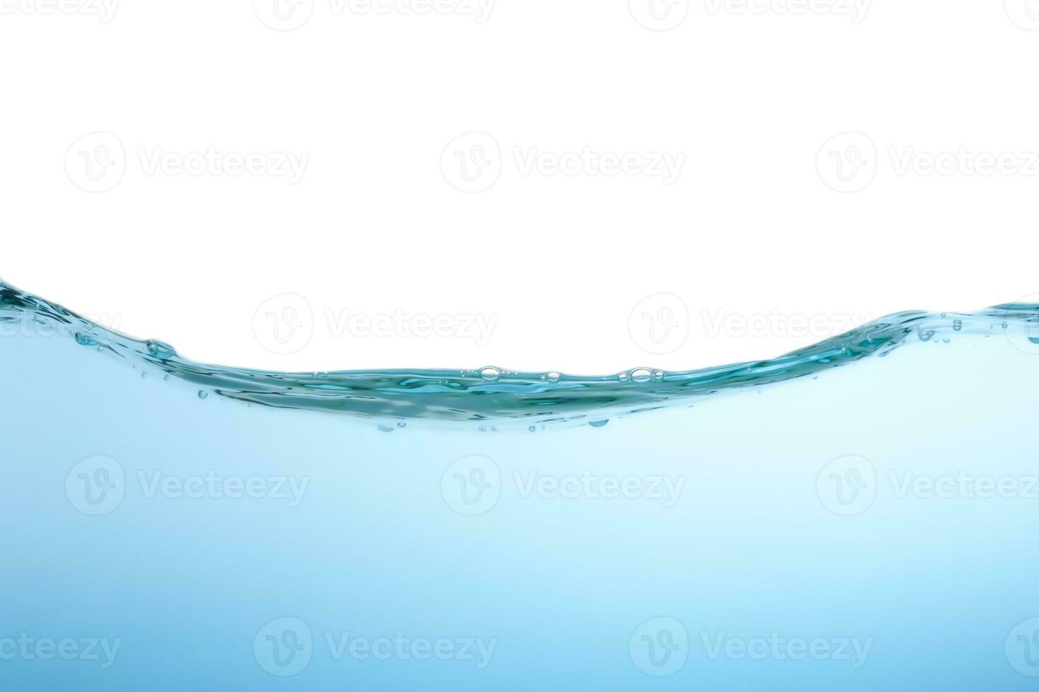 The surface of the water. White background. Movement. Close-up view. photo