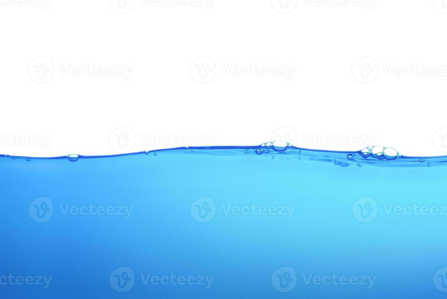 The surface of the water. White background. Movement. Close-up view. photo