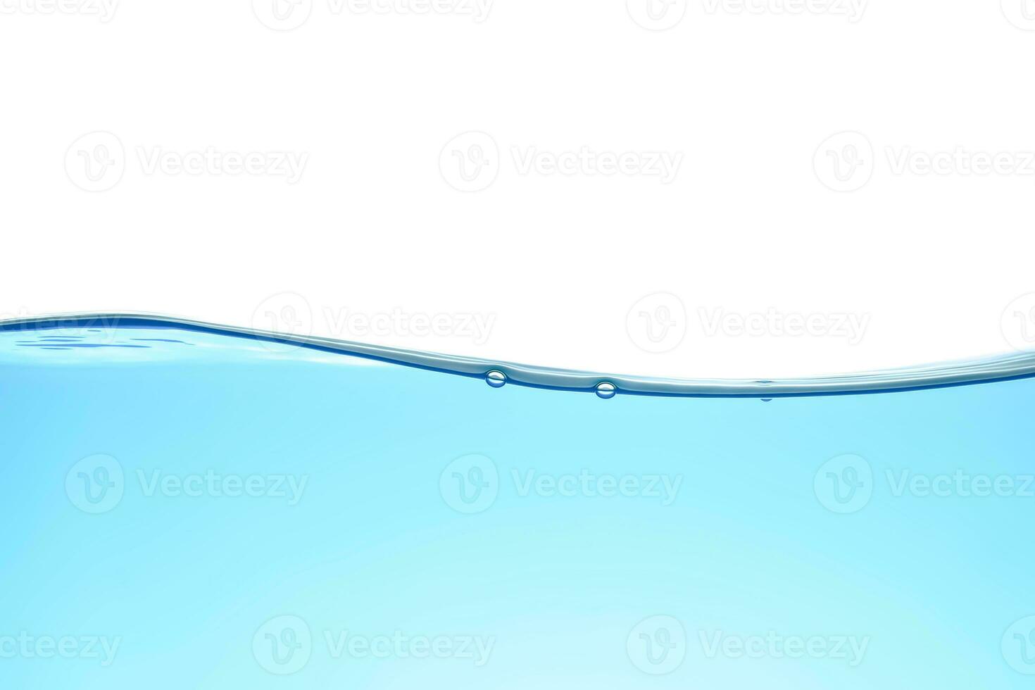 The surface of the water. White background. Movement. Close-up view. photo