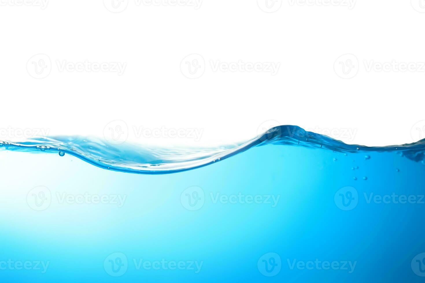 Abstract illustration Clear water surface with ripples and bubbles. beautiful white background. close-up photo
