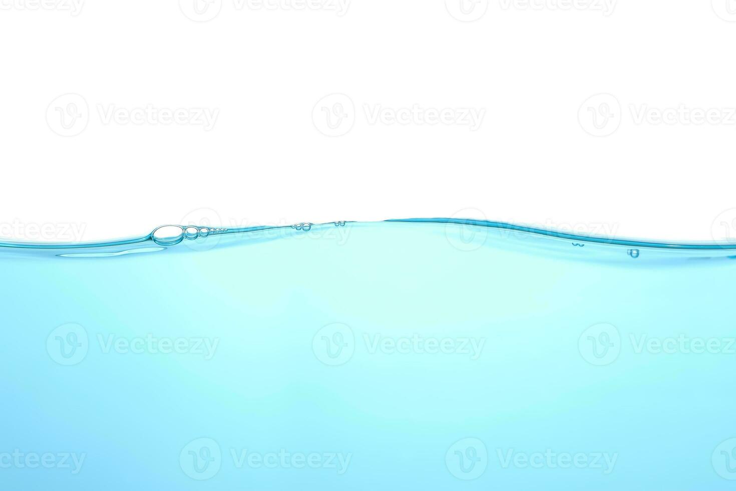 The surface of the water. White background. Movement. Close-up view. photo