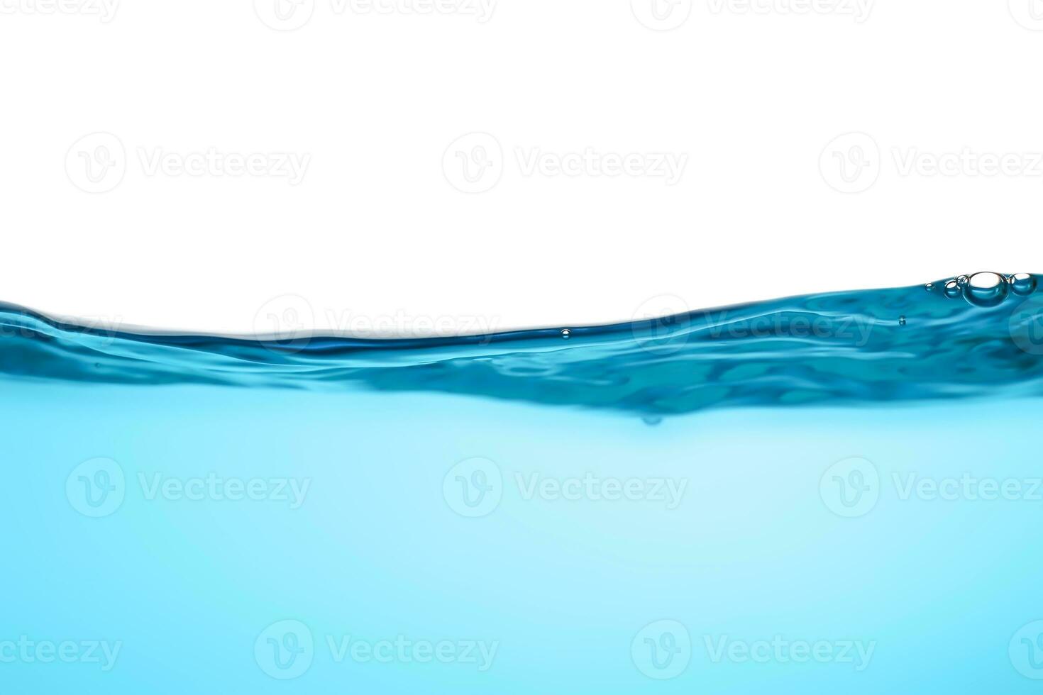 The surface of the water. Movement. white background. Close-up view. photo