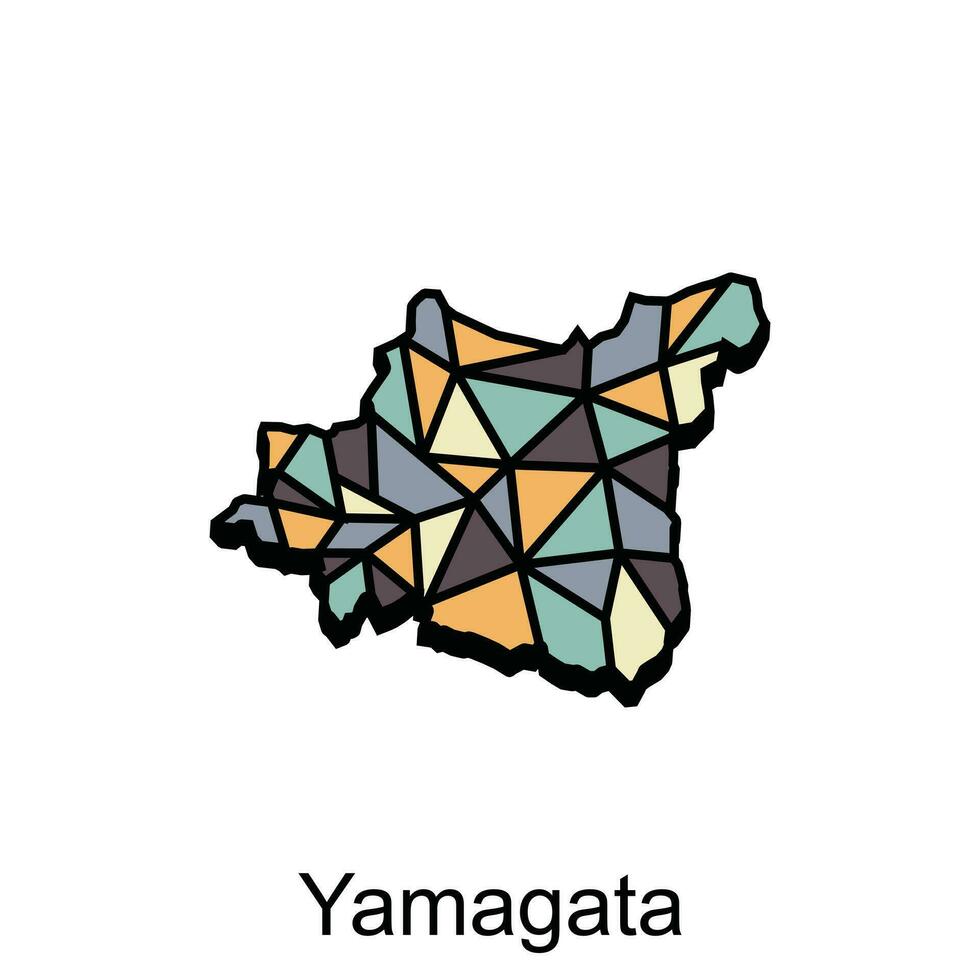 Map City of Yamagata design, High detailed vector map - Japan Vector Design Template, suitable for your company