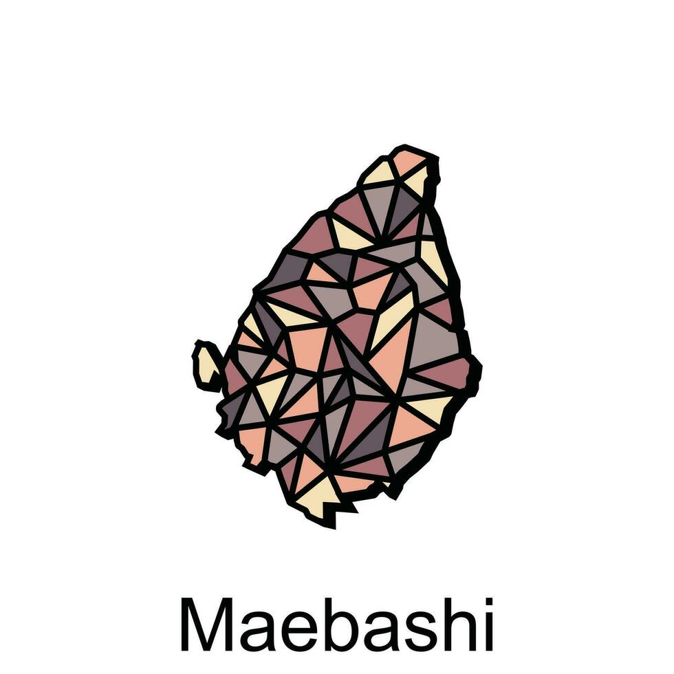 Map City of Maebashi design, High detailed vector map - Japan Vector Design Template, suitable for your company