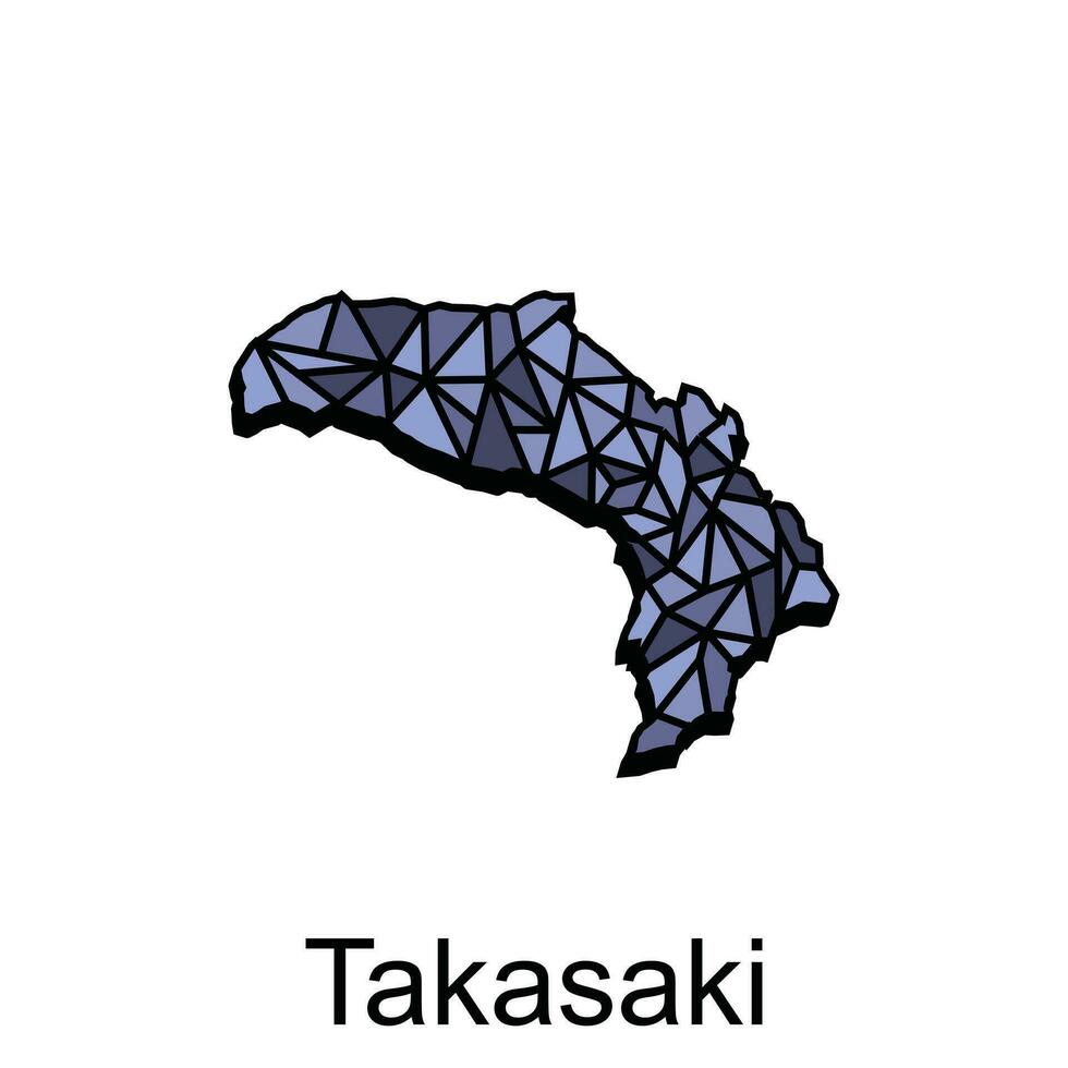 Map City of Takasaki design, High detailed vector map - Japan Vector Design Template, suitable for your company