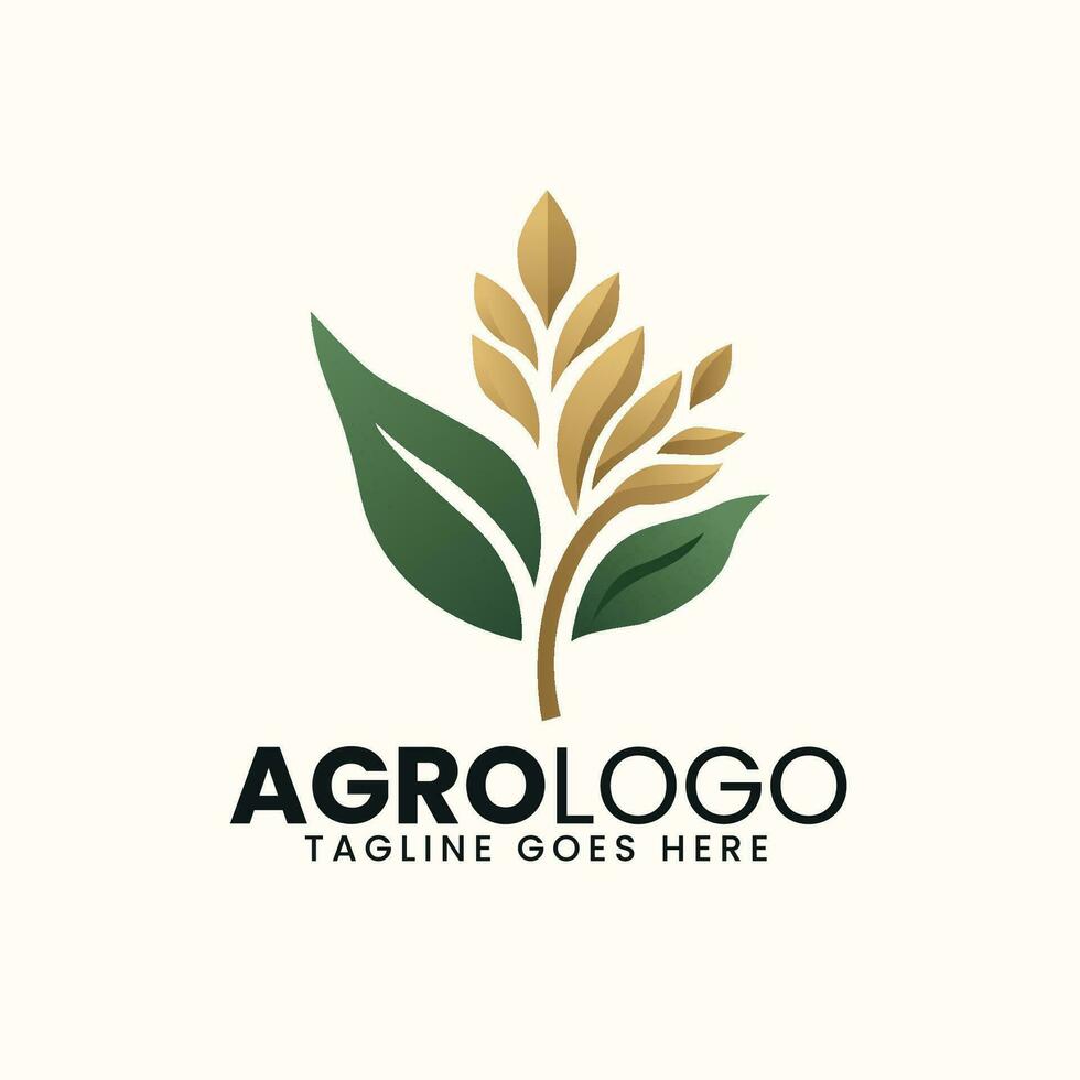 Agricultural logo design template vector