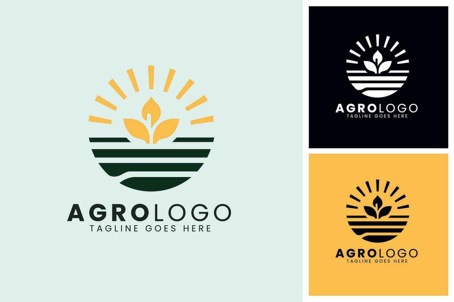 Agricultural logo design template vector