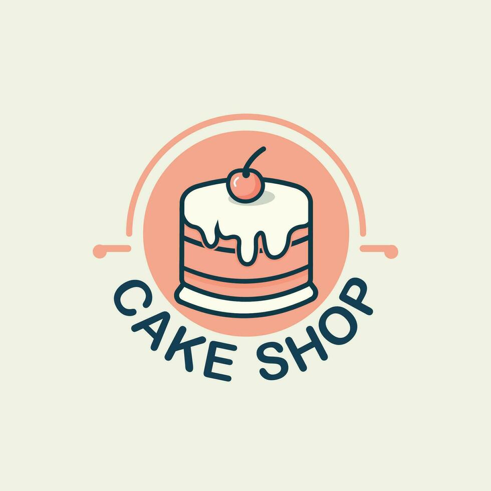 Cake company logo design vector