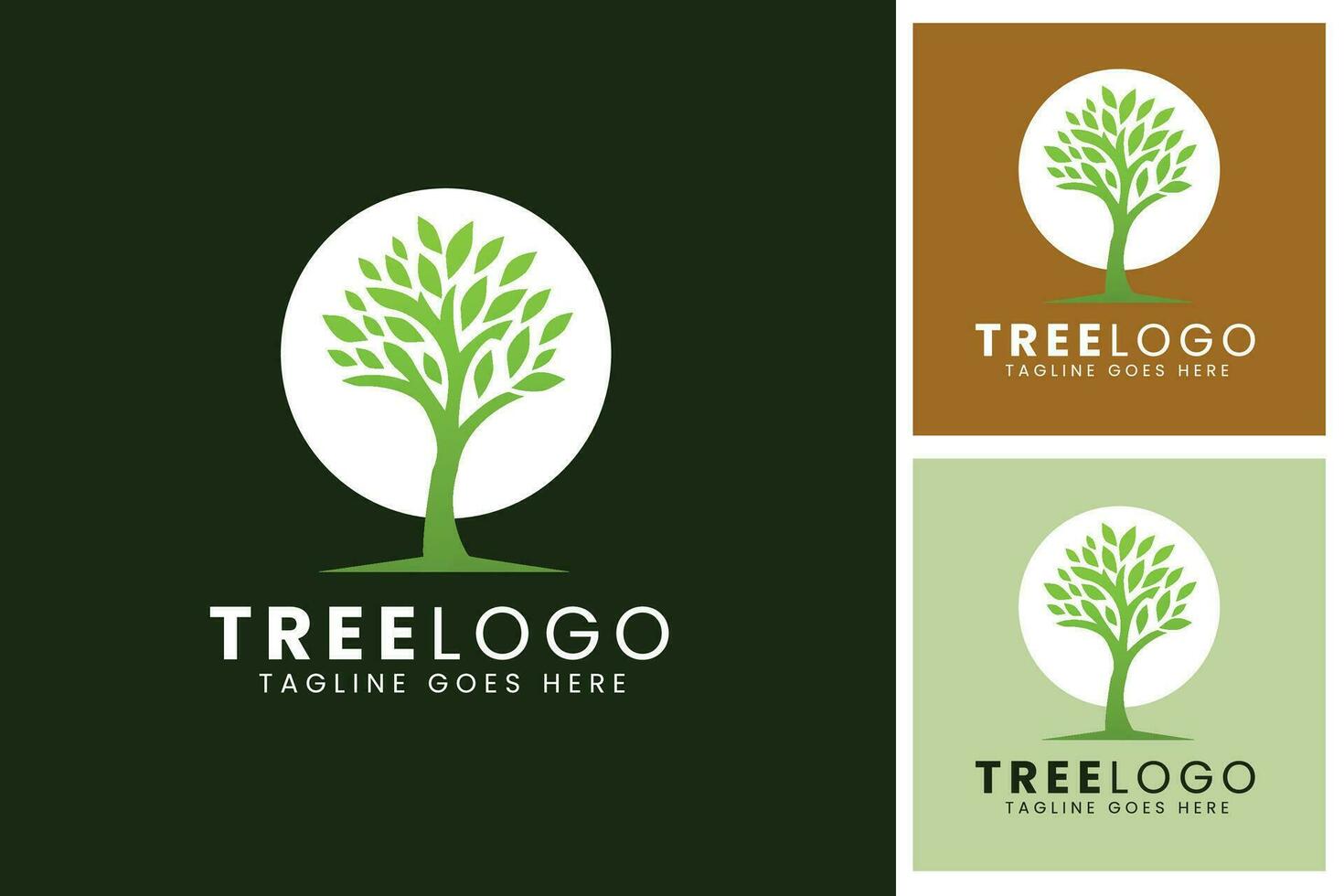 Eco Green Tree Branches logo design template vector