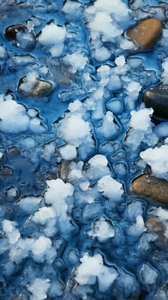 Snow fall winter season story background AI generated photo