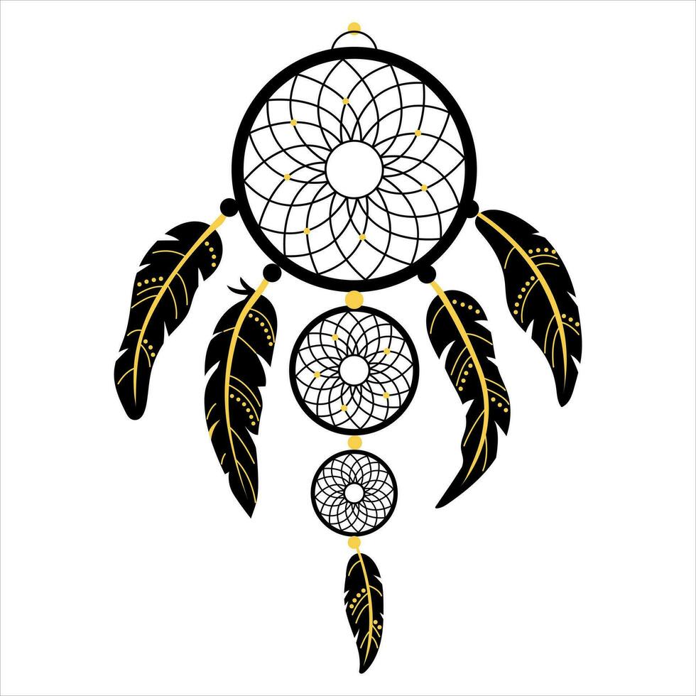 Dream Catcher. White background, isolate. vector