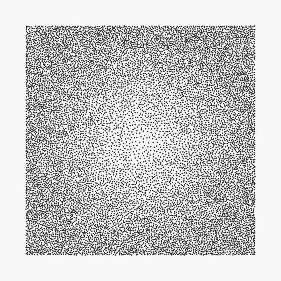 Square gradient shape in halftone style. Pattern of dots on a light background, styplism, retro image. vector