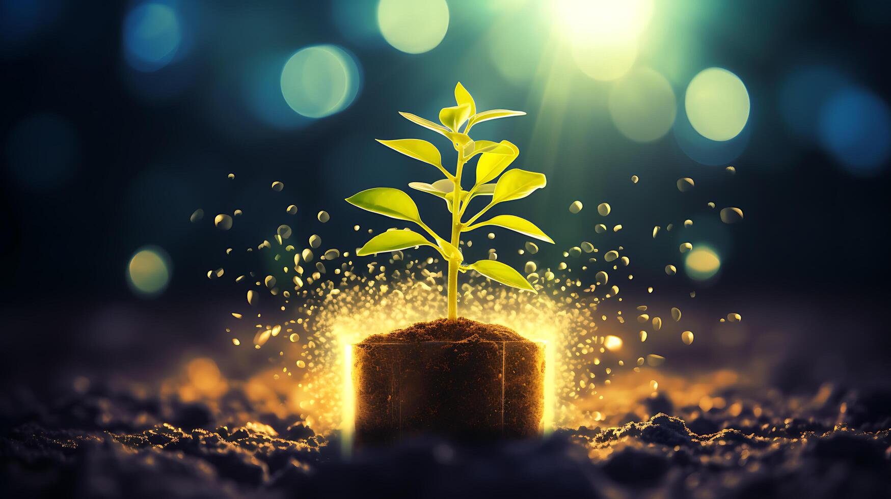 AI generated growth business plant photo