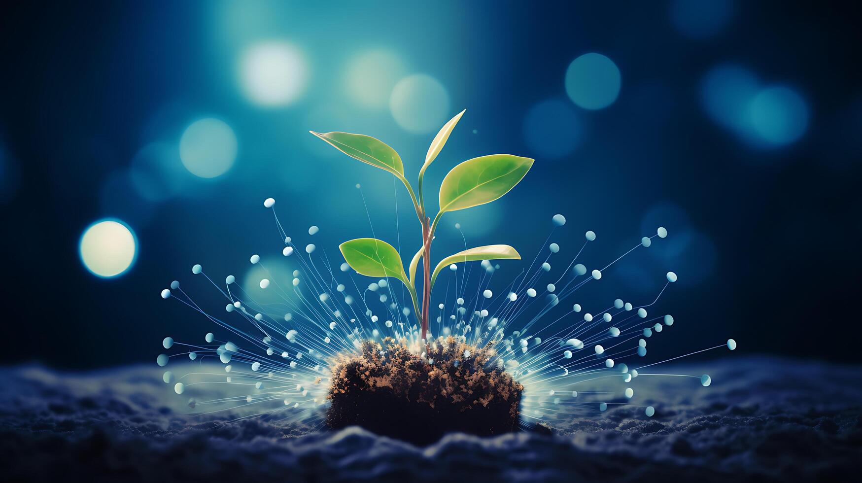 AI generated growth business plant photo