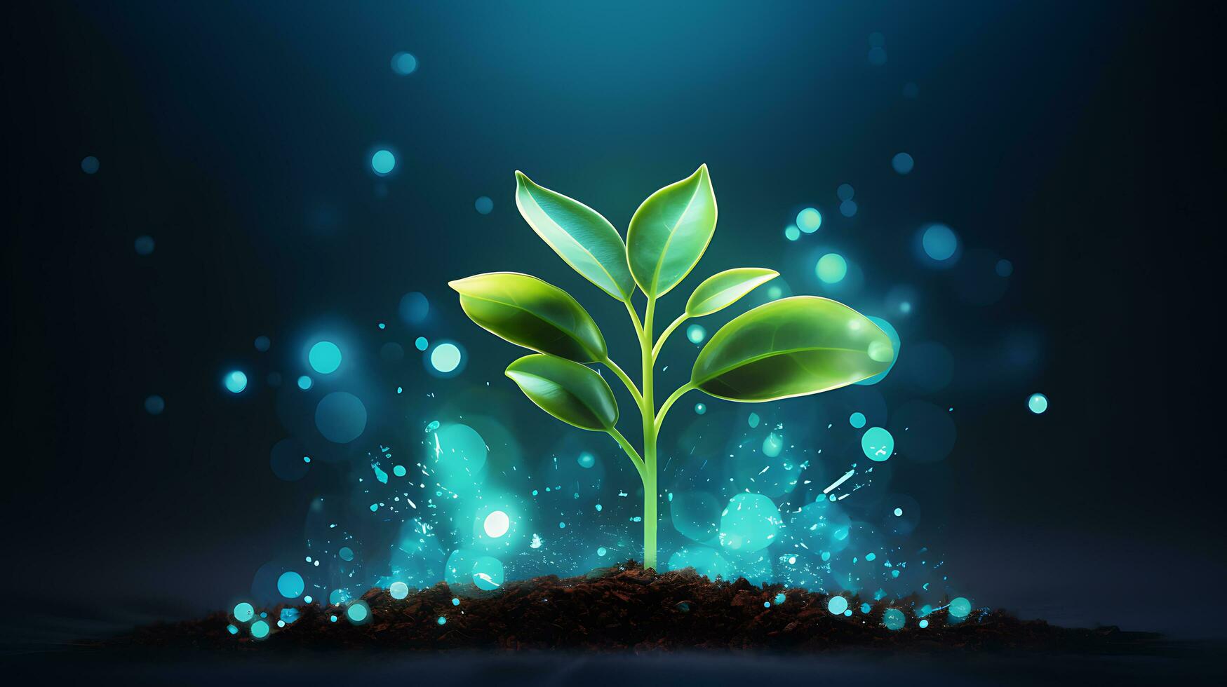 AI generated growth business plant photo