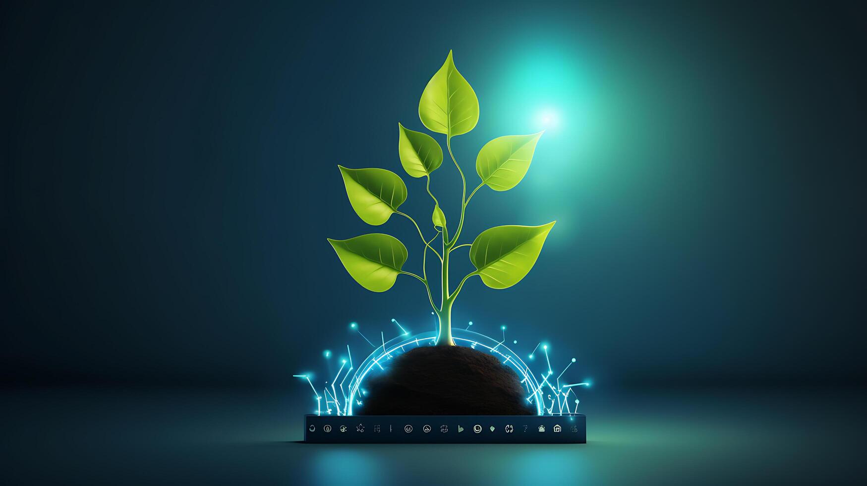 AI generated growth business plant photo