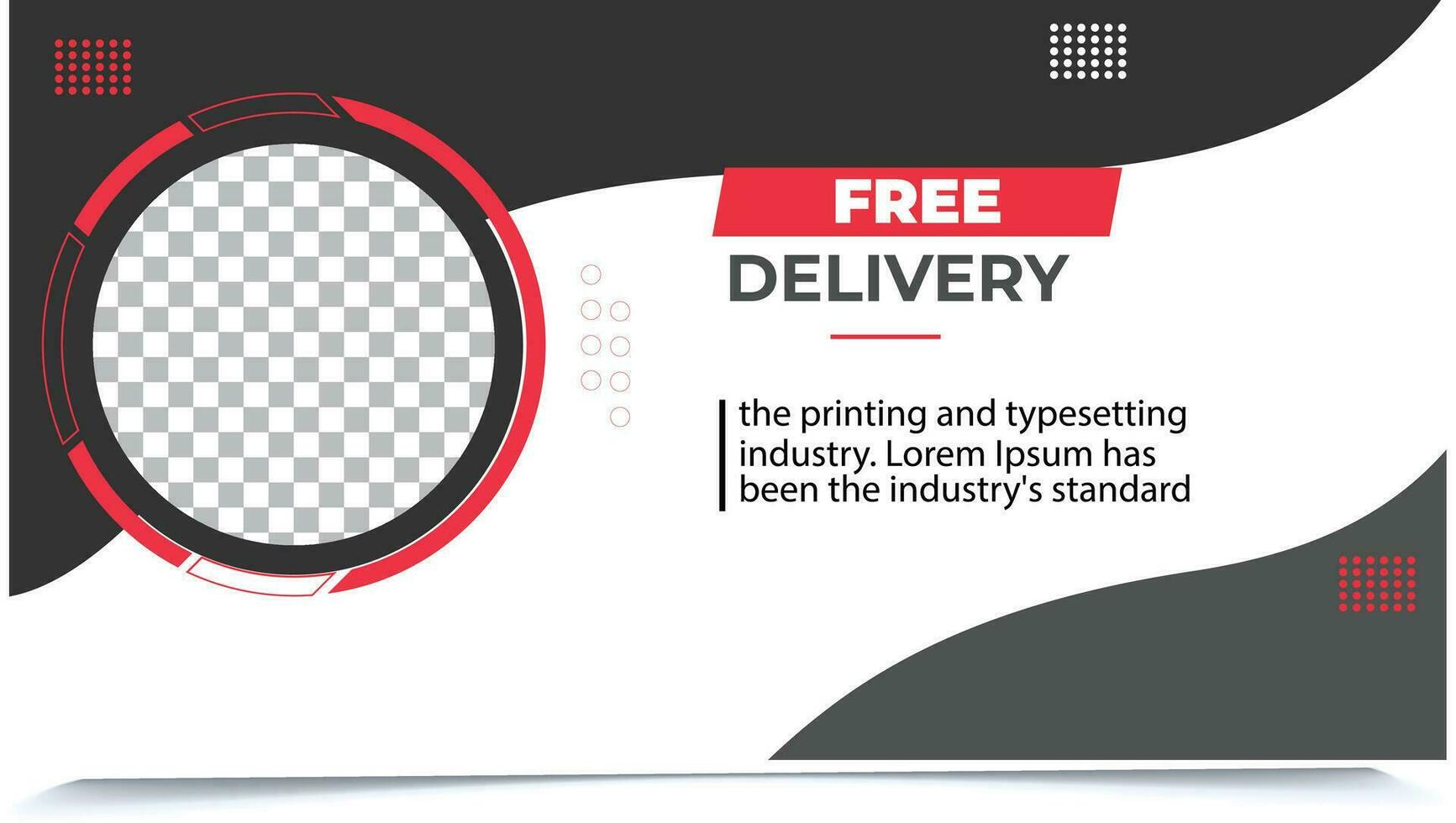 home delivery services business promotional web page square post template Free Vector design