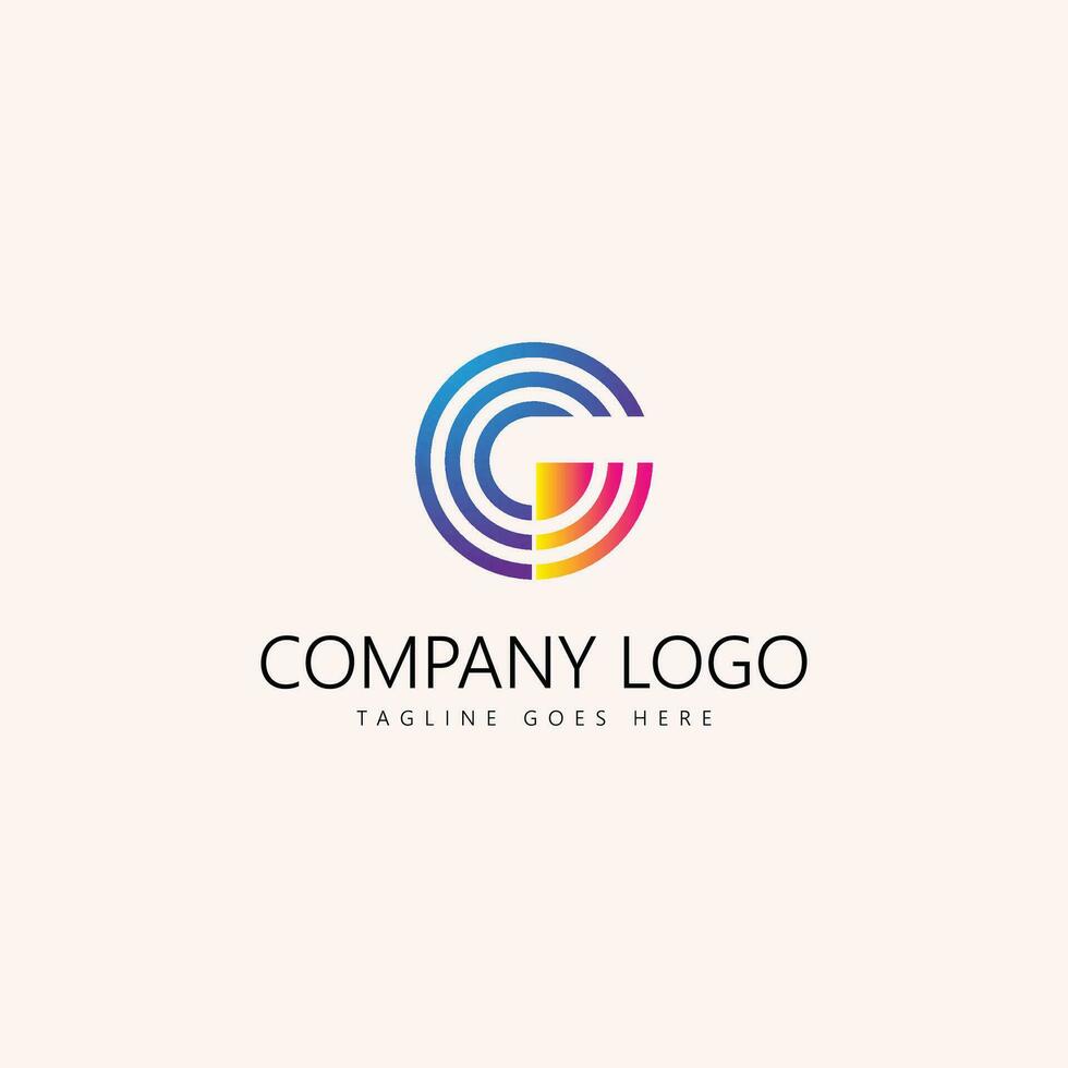 letra sol logo con sencillo y elegante color gradaciones vector