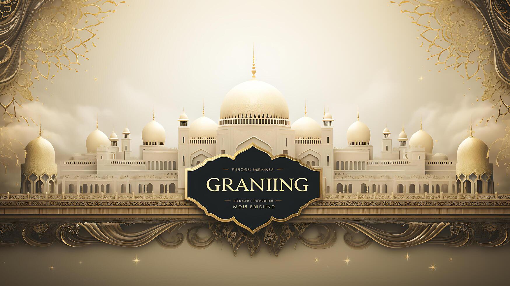 AI generated Islamic  background photo