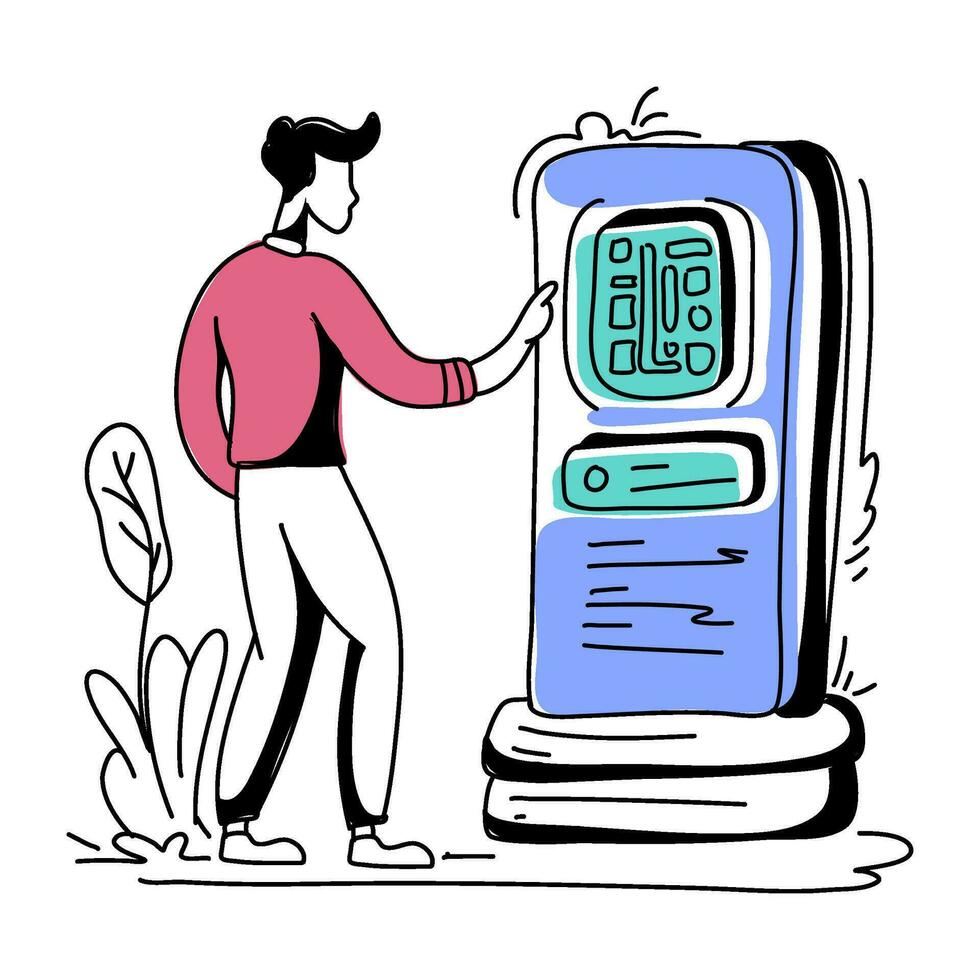 Customers using contactless payments flat illustration in this graphic. technique is commonly used in infographics illustrations to make complex data more digestible visually appealing vector