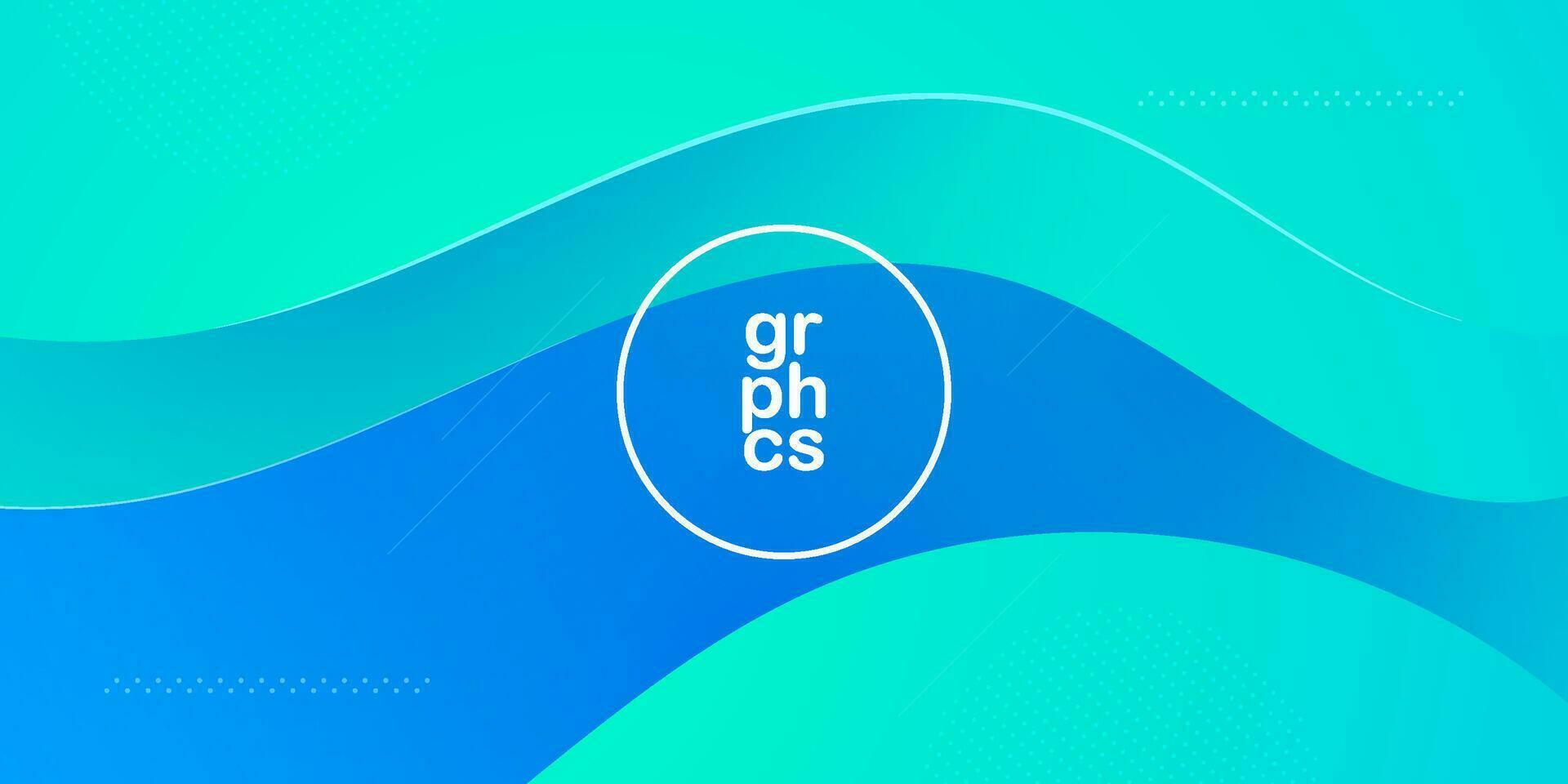 Minimal bright colorful abstract geometric background with blue and green gradient wave design vector for banner cover book flyer and other element graphic design. Eps10 vector