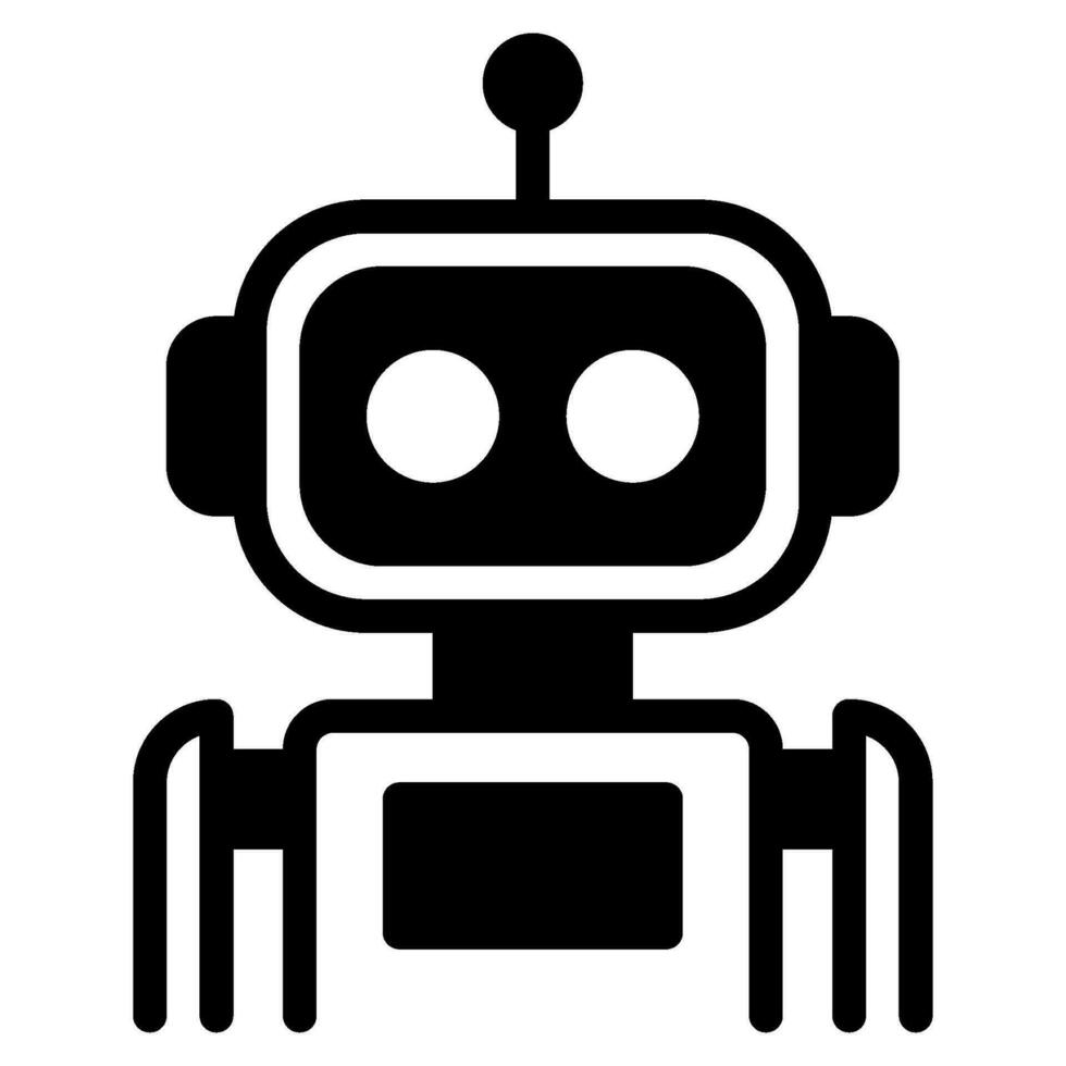 robot icono ilustración para uiux, infografía, etc vector