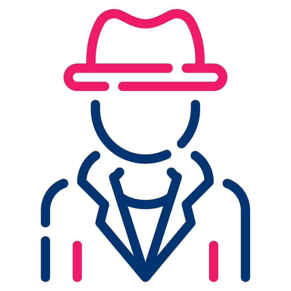 Detective icon illustration for UIUX, infographic, etc vector