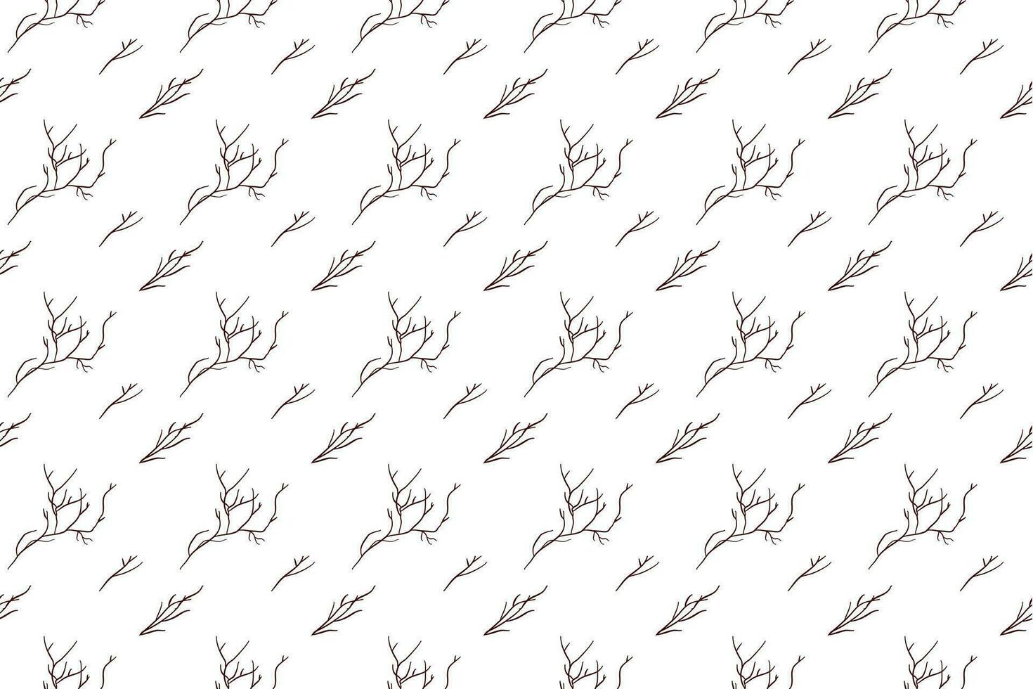 Bouquet of dry branches with dot flower as seamless pattern background vector